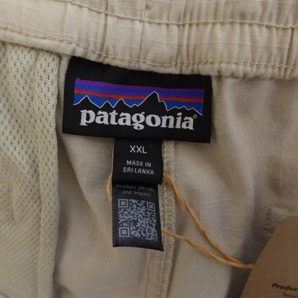 Patagonia Mens Nomader Jogger Pants Pelican Beige Elastic Waist Drawstring XXL